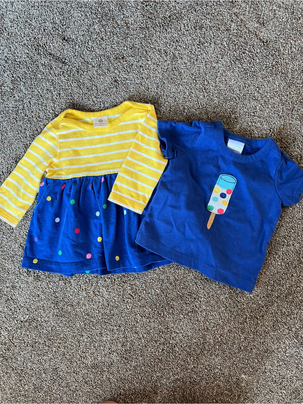 Hanna Andersson Girl 3-6m Dress & Shirt Lot